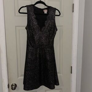 Love…ady silver and black dress